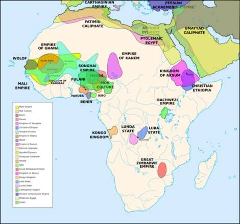 Map of Africa Before Colonization