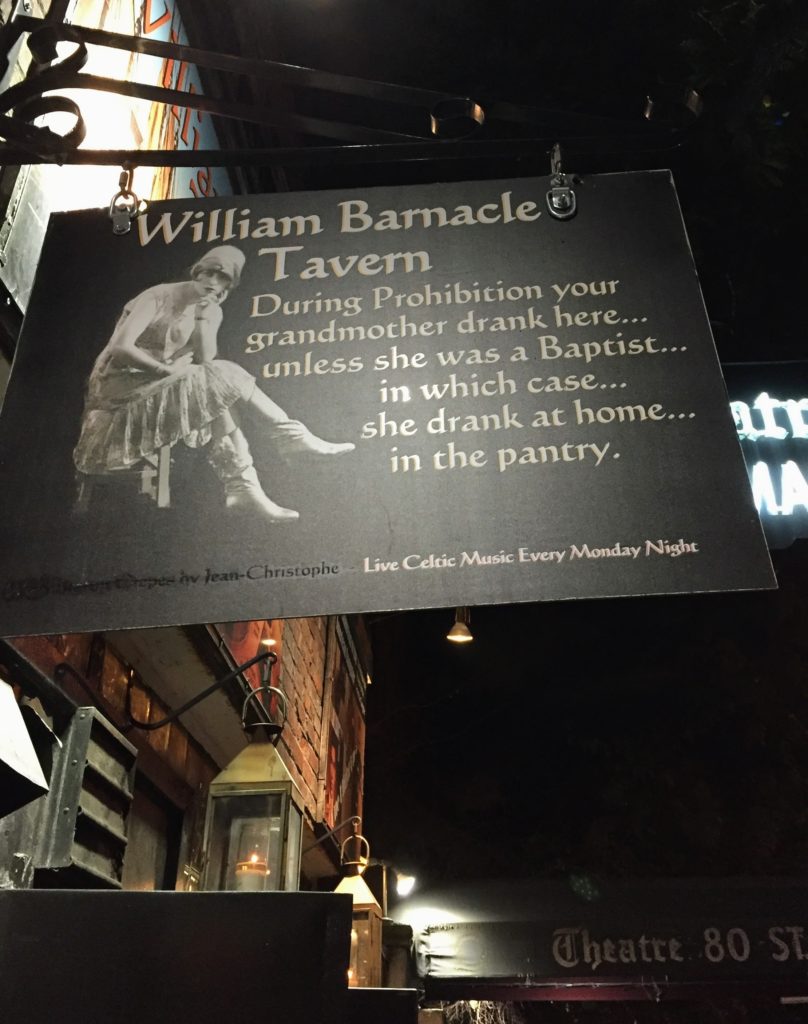 William Barnacle Entrance Speakeasy Bar NYC
