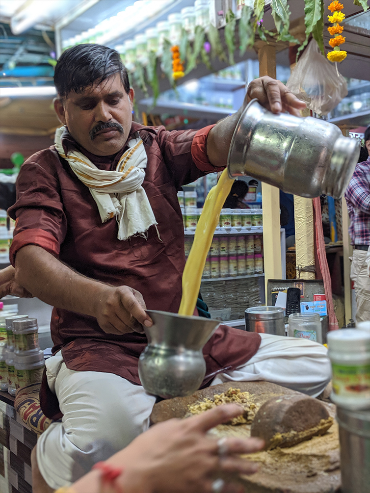 Roadside thandai vendor in Rajasthan, India