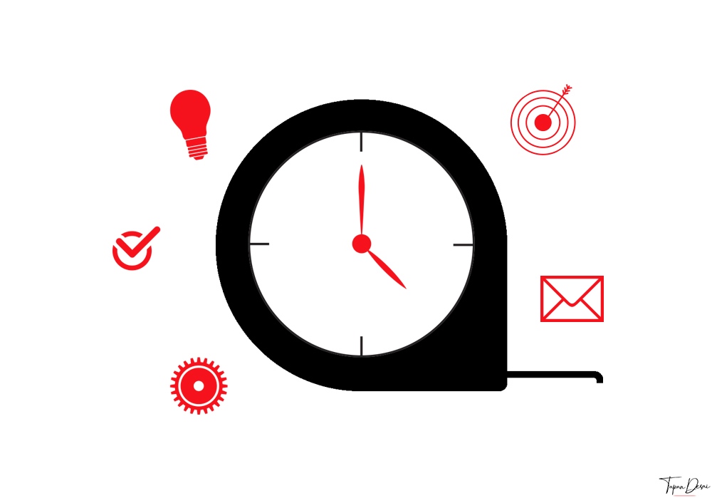 What Gets Measured Gets Managed Time Management Mental Model Tapan Desai Graphic Art Vector Idea