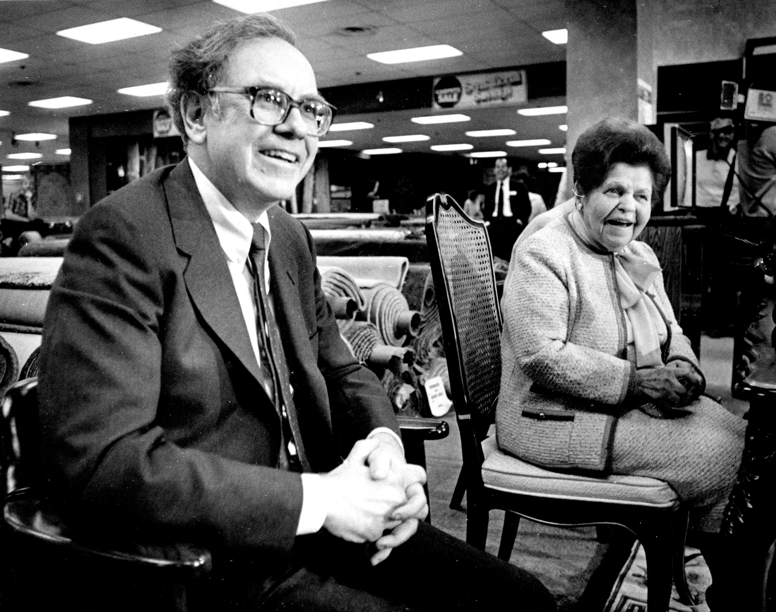 Warren Buffett and Mrs. B of Nebraska Furniture Mart