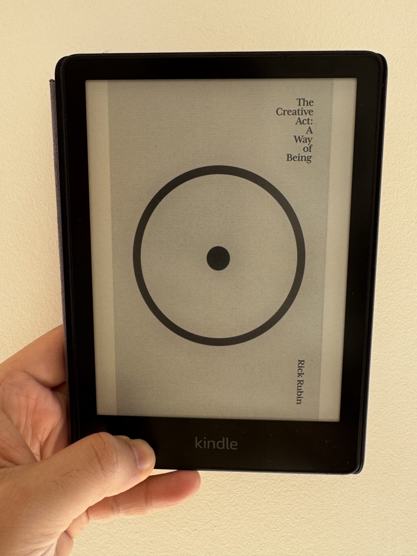 A kindle image of the cover of the Creative Act by Rick Rubin for a book review by Tapan Desai