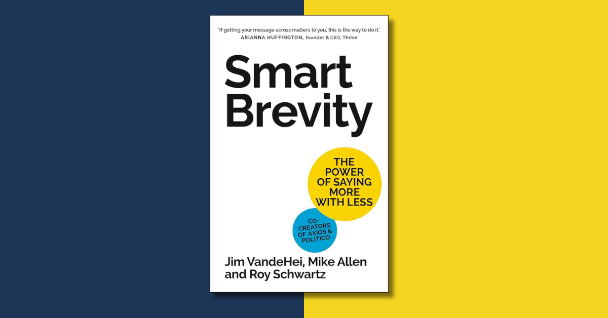 Feature image showing a book cover of Smart Brevity